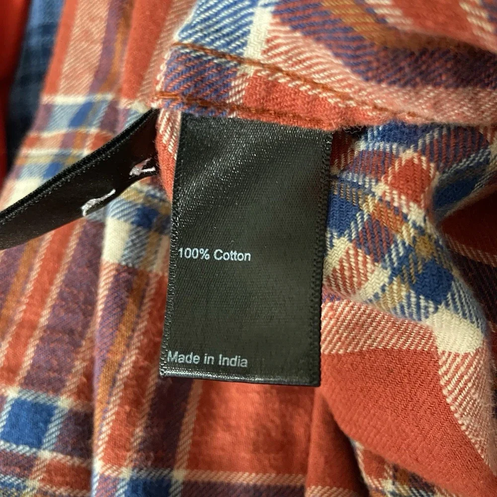 Flint and Tinder Shirt Mens Small Flannel Button Down Huckberry Plaid Cotton